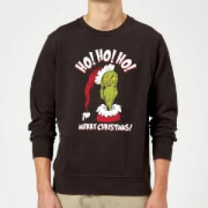 Image of The Grinch Ho Ho Ho Christmas Sweatshirt - Black