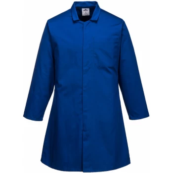 Image of 2202 - Royal Blue Mens Food Industry Coat/overcoat, One Pocket sz Large Regular - Portwest