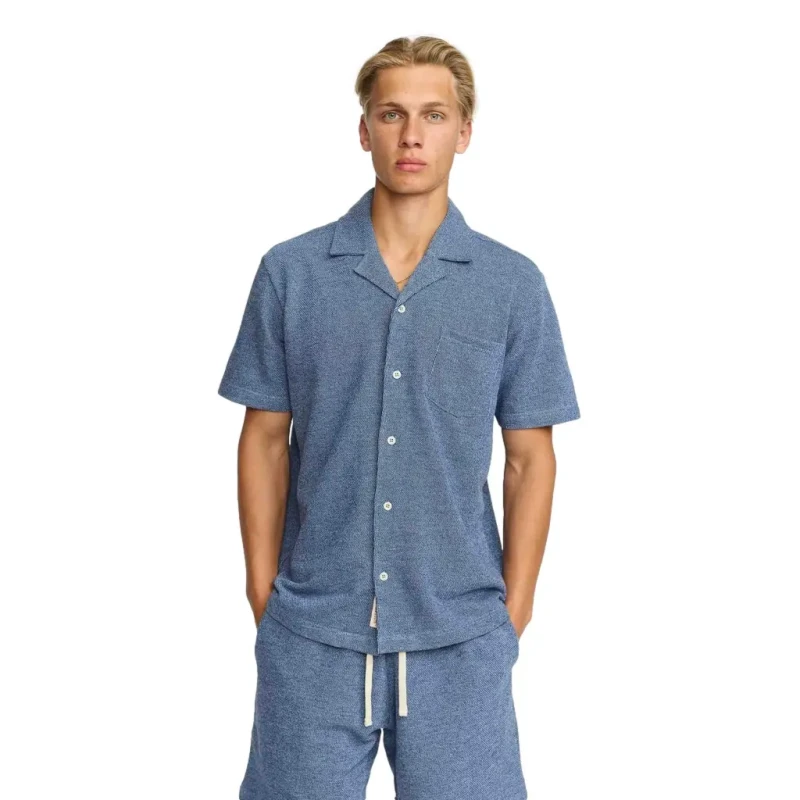 Image of Revolution Shirt Revolution Cuban Bleu Male S
