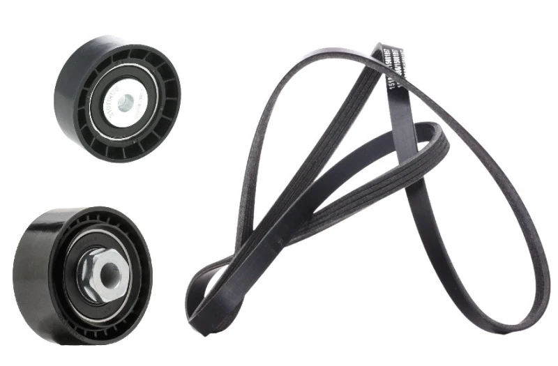 Image of RIDEX 542R0835 V-ribbed belt set Check alternator freewheel clutch & replace if necessary V-Ribbed Belt Set (542)