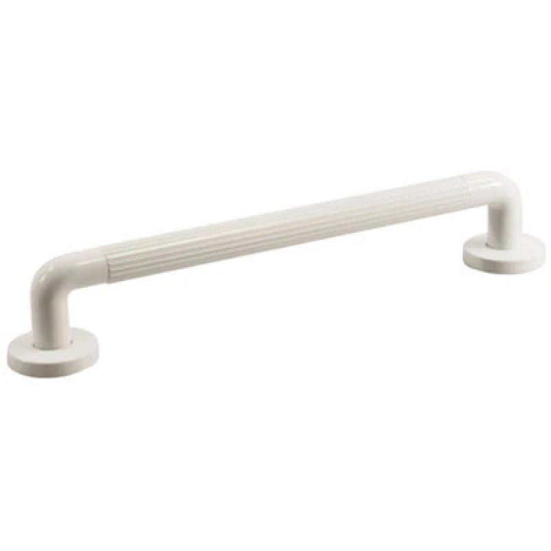 Image of Loops Ribbed UPVC Plastic Bathroom Wall Grab Bar - 300mm Length - Reinforced Fixings Multi