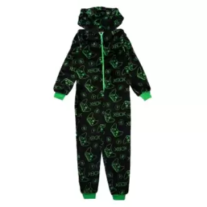 Image of Xbox Boys Controller Jumpsuit (6-7 Years) (Black/Green)