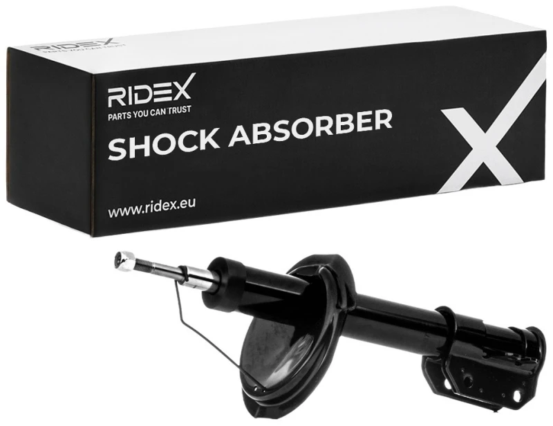Image of RIDEX 854S0461 Shock absorber Front Axle, Gas Pressure, Twin-Tube, Suspension Strut, Top pin Shock Absorber (854)