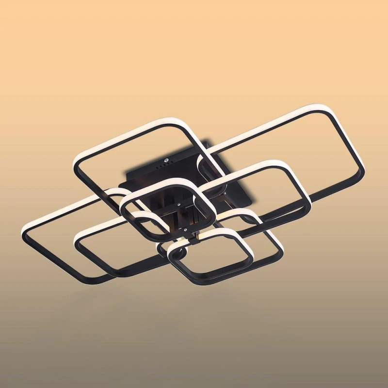 Image of Kabinet UK Contemporary LED Adjusted Semi-Flush Ceiling Light Black unisex One size