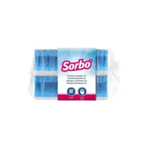 Image of George East Sorbo Lavatory Sponge, Blue, XL, Pack of 2