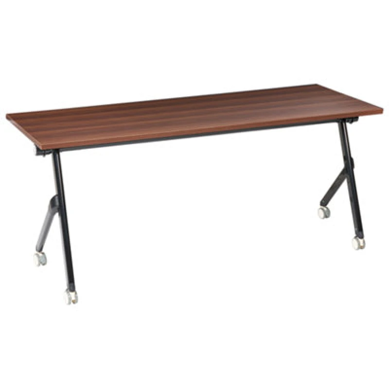 Image of Beliani Foldable Office Desk Bendi Dark Brown 180 Cm 60 Cm