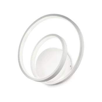 image of Ideal Lux Lighting - Ideal Lux LED Decorative Swirl Integrated LED Wall Light White, 3000K