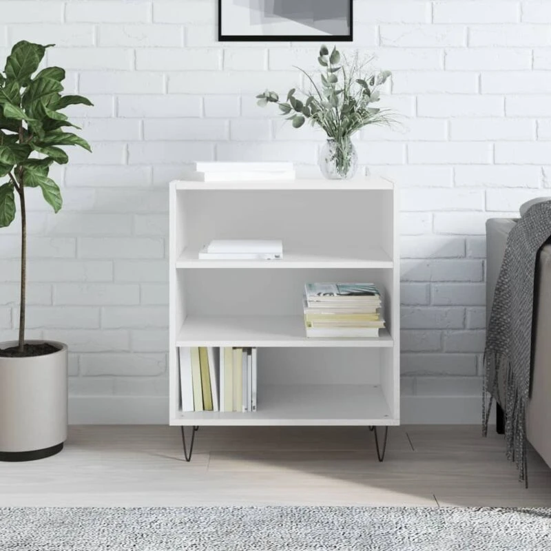 Image of VIDAXL Sideboard High Gloss White 57x35x70cm Engineered Wood Vidaxl 8720845907372