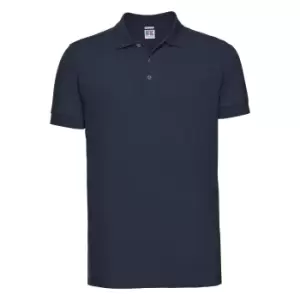 Image of Russell Mens Stretch Short Sleeve Polo Shirt (XL) (French Navy)
