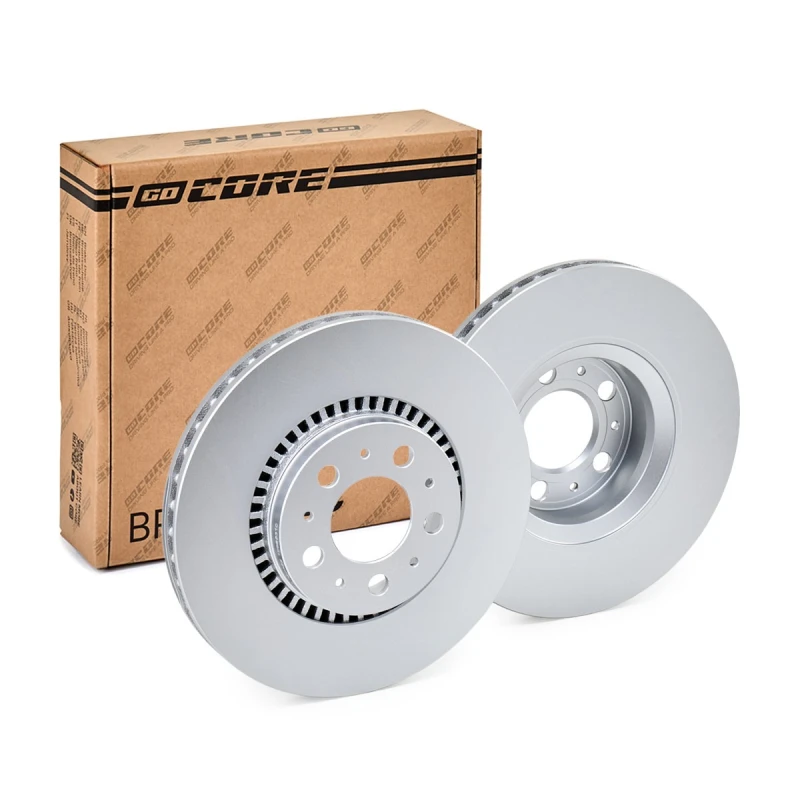 Image of goCORE GCH20157 Brake disc Front Axle, Vented, Cast Iron, Coated, without wheel studs Cast Iron Brake Disc (82)