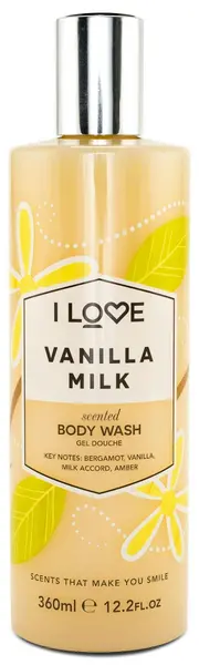 image of I Love Cosmetics Vanilla Milk Body Wash 360 ml