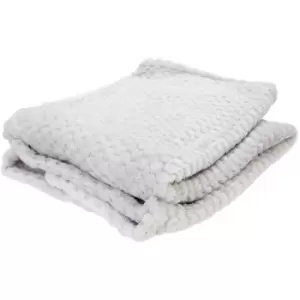 Image of Baby Boys/Girls Supersoft Waffle Textured Blanket (75 x 90cm) (Grey) - Grey