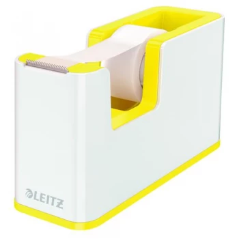 image of Leitz WOW Tape Dispenser Dual Colour WhiteYellow 53641016