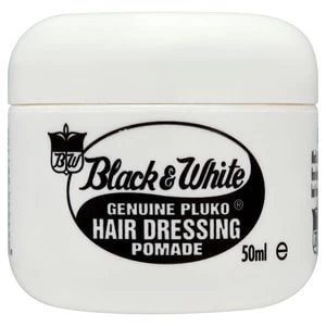 Image of Black and White Genuine Pluko Hair Dressing Pomade 50ml