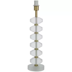 Image of Endon Annabelle Frosted Crystal Glass Table Lamp with Inline Switch, Shade Not Included
