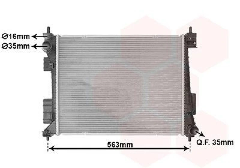 Image of VAN WEZEL Engine radiator VAN WEZEL 82012751