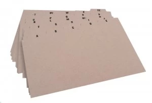 Image of Q Connect Guidecards 8x5 A-z Buff