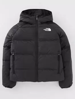 Image of The North Face Boys Printed Reversible North Down Hooded Jacket, Black, Size L=13-14 Years