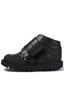 Image of Kickers Infant Kick Mid Scuff, Black, Size 10 Younger
