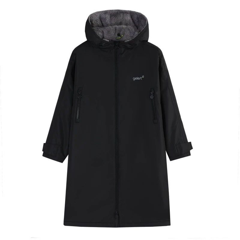 Image of Gul Unisex Kids Gelert Waterproof Fleece Lined Long Sleeve Oversized Fit Insulated Robe Black09 unisex 5-9 Years