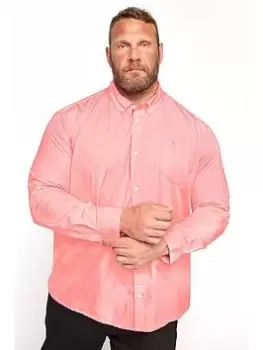 Image of BadRhino Essential Long Sleeve Poplin Shirt - Pink, Size 1Xl, Men