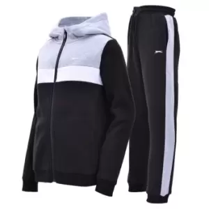 image of Slazenger Fleece Full Zip Track Suit Junior Boys - Black