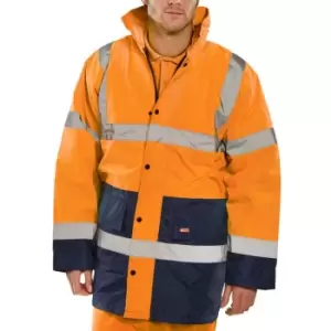 Image of B-Seen HV Outer Wear Constructor Traffic Jkt Two Tone Fleece Lined Or/N 4XL