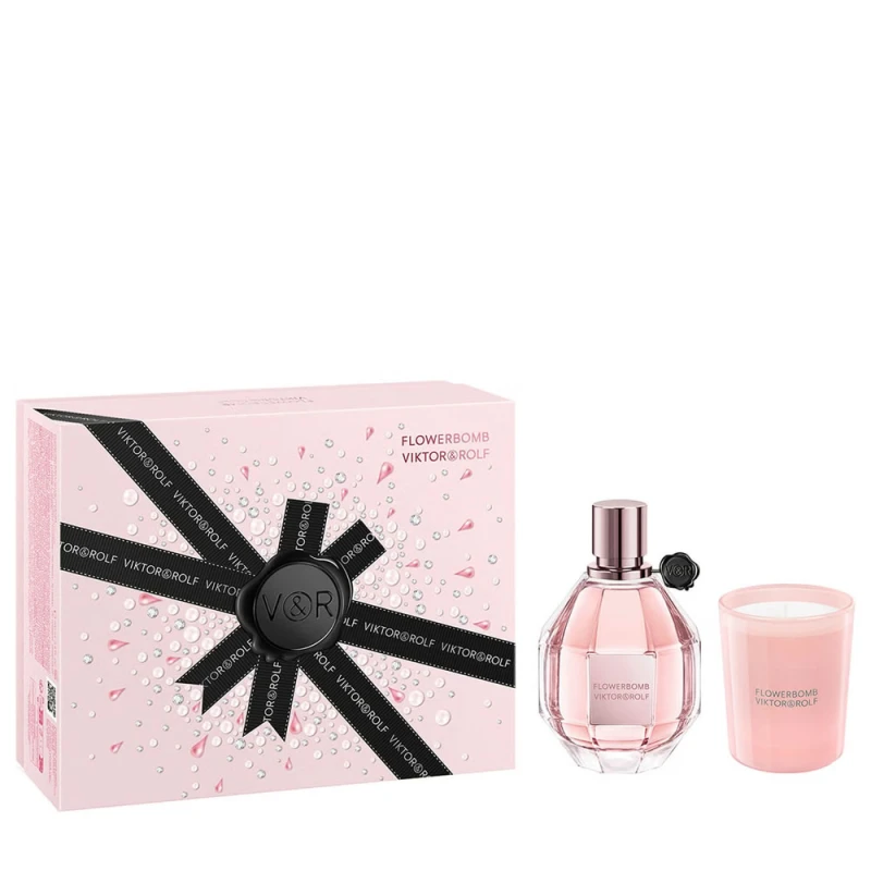 Image of Viktor & Rolf Flowerbomb Eau de Parfum 100ml Candle Gift Set