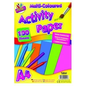 Image of Art Box Activity Paper 100 Sheet A4 Assorted Pack of 6 TAL05044