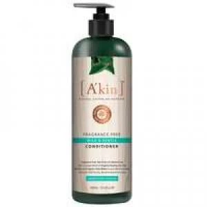 image of Akin Hair Care Mild and Gentle Fragrance Free Conditioner: For Sensitive Scalp 500ml