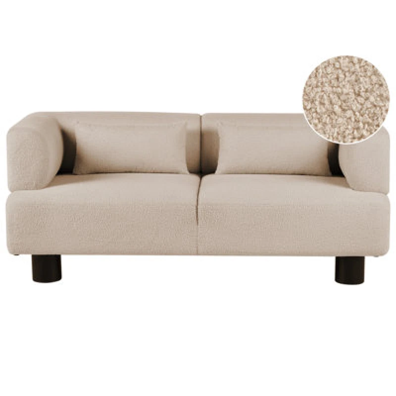 Image of Beliani Sofa 2 Seater Movik Boucle Beige