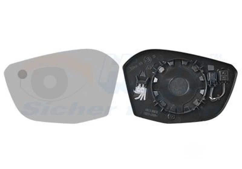 Image of VAN WEZEL Wing mirror glass VAN WEZEL 0989835