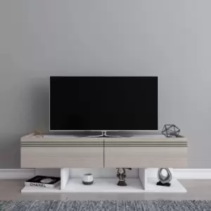 Image of Kase TV Stand TV Cabinet TV Unit with Three Shelves and Two Cabinets