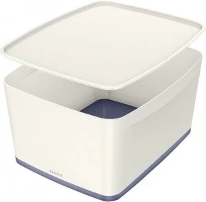 Leitz MyBox Large with Lid WOW White Grey