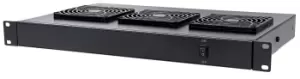 Image of Intellinet 3-Fan Ventilation Unit for 19" Racks, 1U, Black (with...
