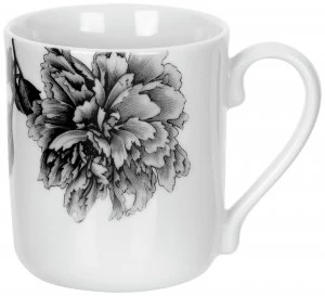 image of Royal Worcester 4 Piece Mug Set Peony Black.