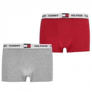 image of Tommy Hilfiger Tommy 2 Pack Original Trunks - Grey/Red 0UA