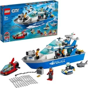 image of Lego City Police Police Patrol Boat Construction Set