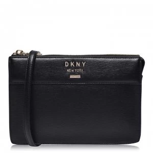 image of DKNY Ava Top Zip Crossbody Bag - Black/Gold BGD