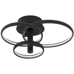 Image of Merano - Bonavista Integrated LED Semi Flush Light Sandy Black Aluminium LED 30W 2300Lm 3000K