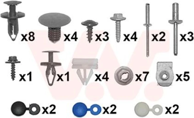 Image of VAN WEZEL Mounting Kit, bumper VAN WEZEL 1906794
