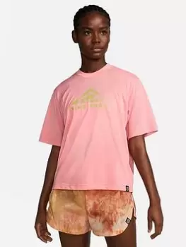 Image of Nike Trail T-Shirt - Pink, Size L, Women