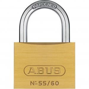 image of Abus 55 Series Basic Brass Padlock Keyed Alike 60mm Standard 5601