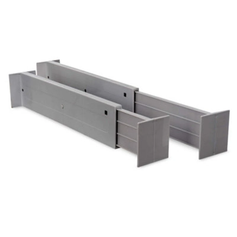 Image of LIVIVO 2 x Adjustable Plastic Drawer Dividers - Expandable Storage Grey unisex