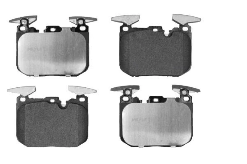 Image of MEYLE 025 250 2818 Brake pad set Front Axle, prepared for wear warning indicator, Original Quality, with anti-squeak plate Brake Pad Set,disc brake (