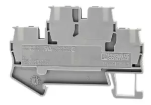 image of Phoenix Contact Grey STTB 1.5 Double Level Terminal Block, 28 16 AWG, 0.08 1.5mm, 500 V