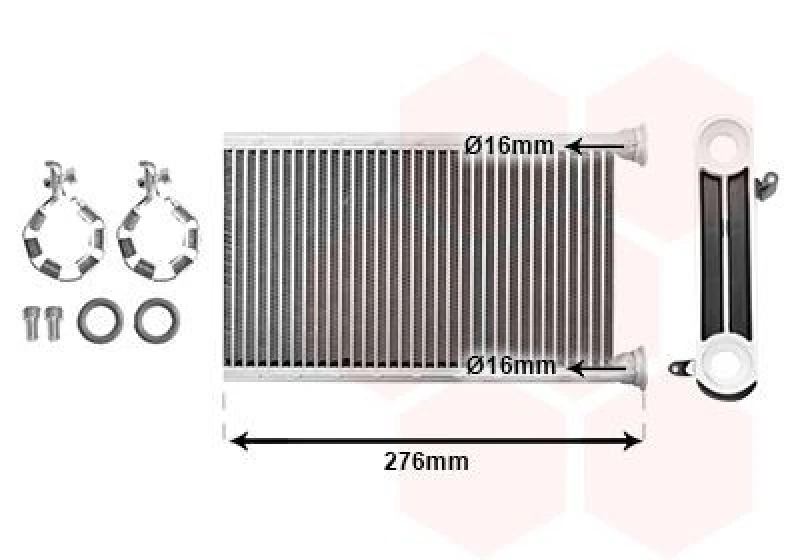 Image of VAN WEZEL Heater matrix VAN WEZEL 06016701