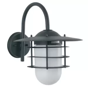 image of Pacific Lifestyle Metal and Opaque Glass Wall Light - Dark grey