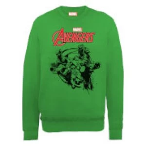 Image of Marvel Avengers Assemble Team Burst Sweatshirt - Green - L
