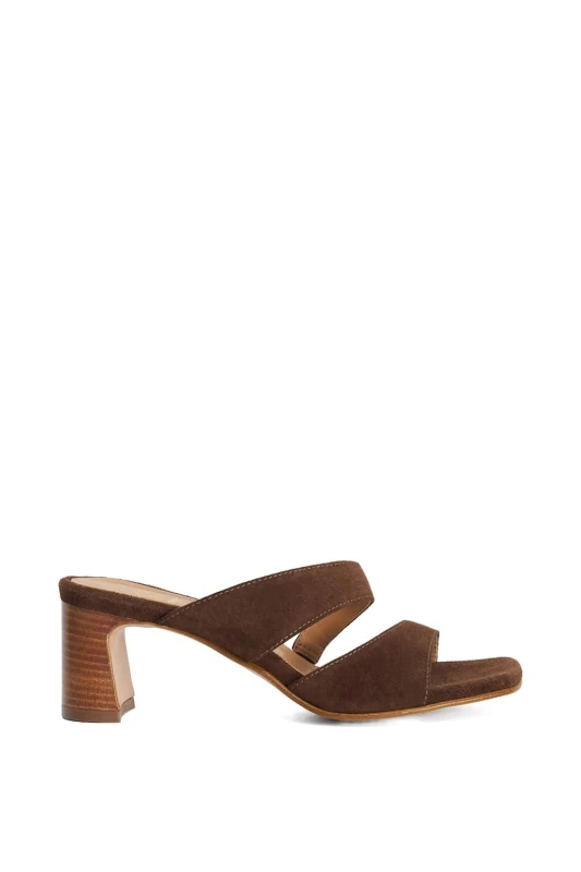 Image of Dune London Womens 'Jaeda' Suede Sandals in Brown Size: 8 Brown Female 8